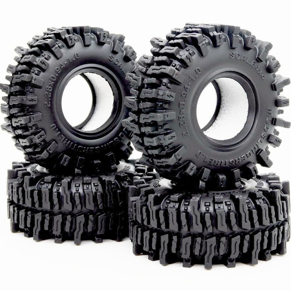 1.0 Crawler Tires 58mm Tall 1.0'' Mud Slingers Super Soft Sticky Tyre for RC